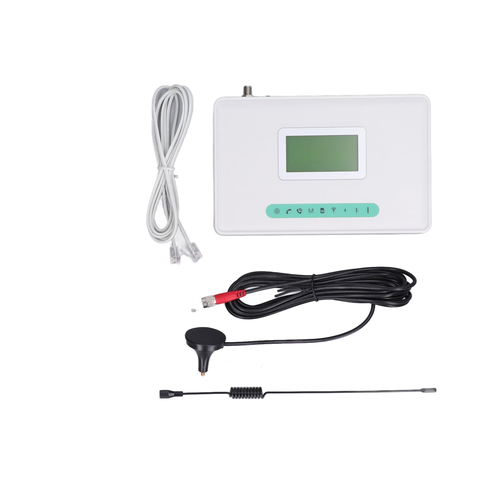 Fixed Wireless Terminal, Quad Band GSM SIM Card Phone Line Desktop Caller ID Dialer GSM850/900/1800/1900MHZ with LCD Backlit Display for Telephone Landlines, Alarms, Recording Boxes, 5V 1A(#2)