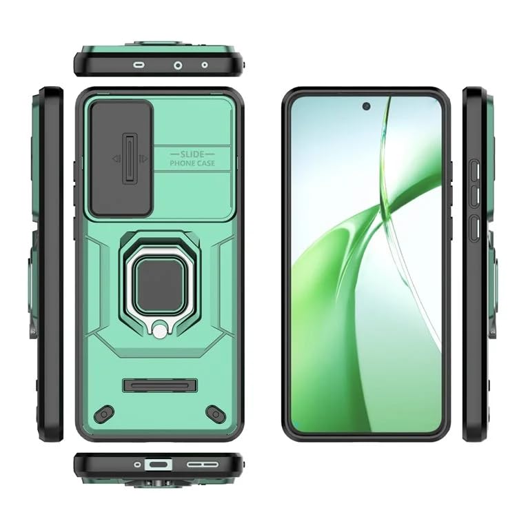 Image of Glaxx Heavy Duty Armor Back Case Cover for Oneplus Nord CE 4 5G - Magnetic Kickstand Ring with Camera Shutter Protection, Rugged Bumper Hard Back Cover for Oneplus Nord CE 4 5G (PC & TPU|Green)