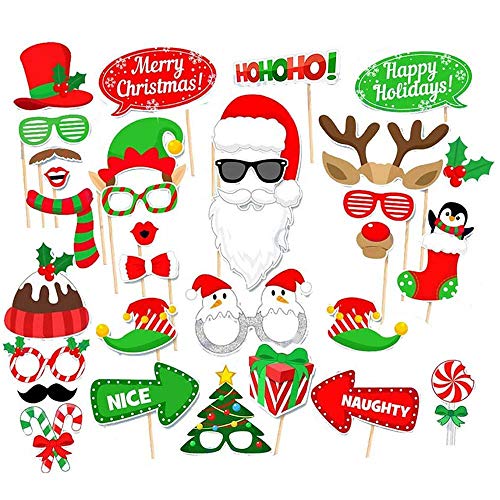 BluVast Acessórios para fotos de Natal, acessórios para fotos, acessórios de fotos Natal 32 GRAF, Natal inverno férias festa entrega ano novo decorações