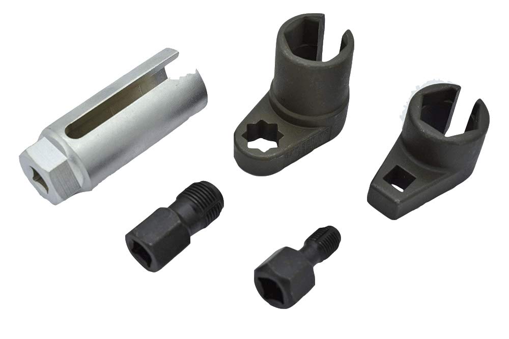 JINDITAI 5PC 3/8 Dr 22mm Oxygen Sensor Remove Socket Set Kit Thread Chasers Spark Plug Chasers