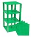Stapelbare Premium-Bauplatten - inkl. neuen verbesserten 2x2-Bausteinen - kompatibel mit allen großen Marken - geeignet für Turm-Konstruktionen - Set aus 4 Platten - je 6" x 6" (15,2 x 15,2 cm) - Grün