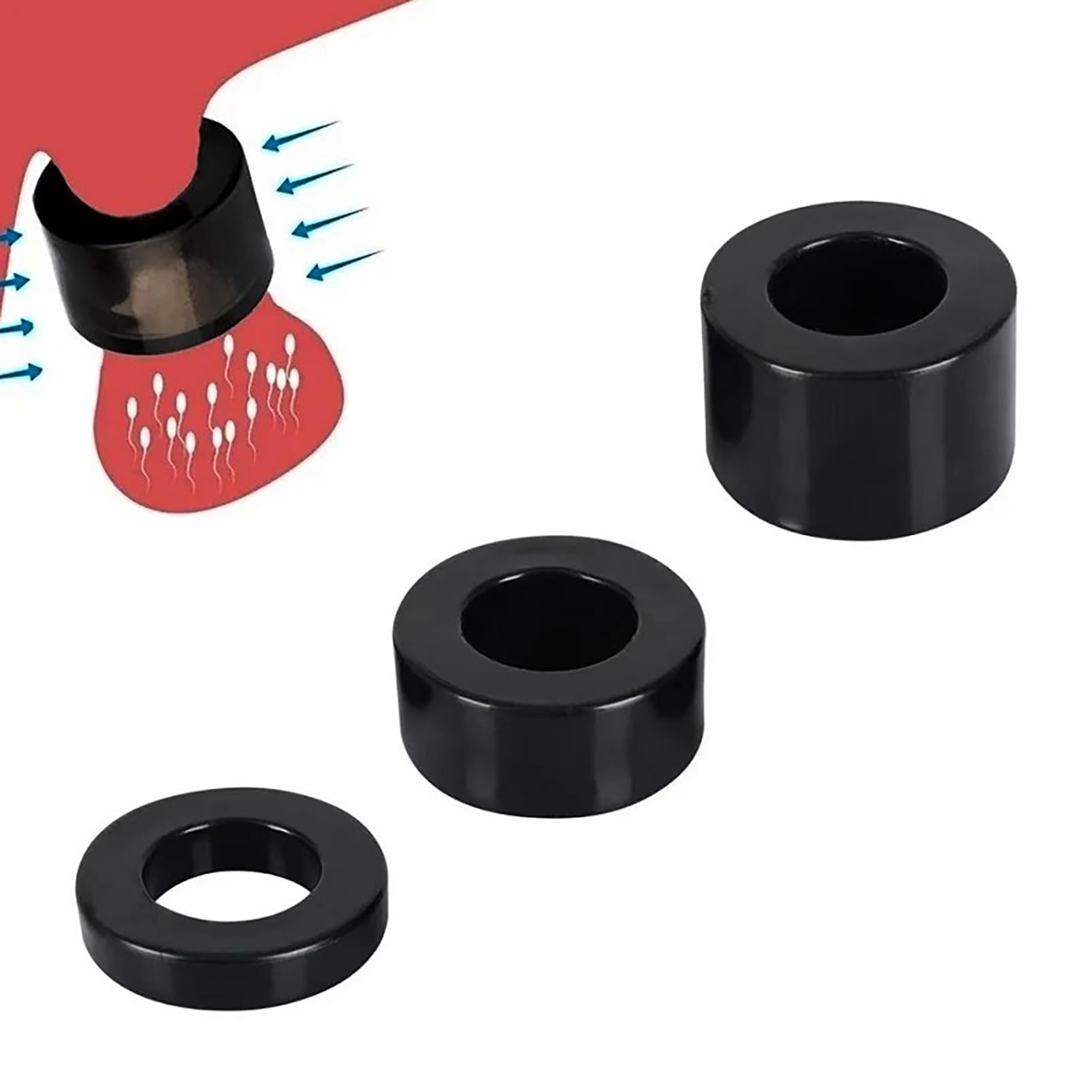 3in1 Soft Silicone Scrotum Testicle Squeeze Ring Ball