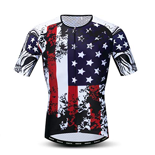 USA Cycling Jersey Men, Men's Racing Bike Shirt Tops S-XXXL