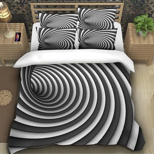Housse de couette 3D hypoallergénique et douce en microfibre résistante - 5