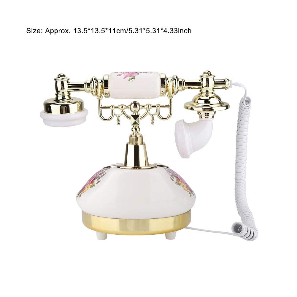 Telefono Antico Retrò con Funzione Mains Libere, Staffa in Ceramica Ecologica, Protezione Antifulmine, IP Function, Retroilluminazione