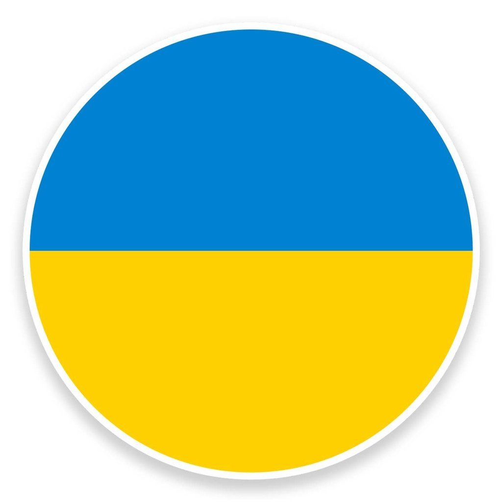 Destinationvinyl Multi 2 X 10Cm/100Mm Ukraine Flag Map Window Cling Sticker Car Van Campervan Glass #9056