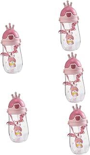 Totority 5 Peças Copo Com Canudinho De Coroa Garrafa De Água De Silicone Infantil Garrafa De Água Copo Infantil Com Canudo Garrafa De Beber Água Infantil Garrafa De Água Infantil Com