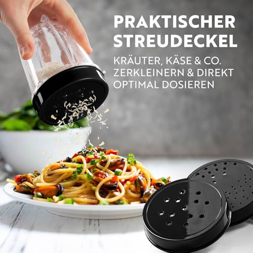 Foto von GOURMETmaxx Mr. Magic Mixer | Smoothie Maker mit XXL-Zubehörpaket | Standmixer 18-tlg. | Blender mit auslaufsicheren Frischhaltedeckeln | Food Processor für Shakes, Smoothies etc.