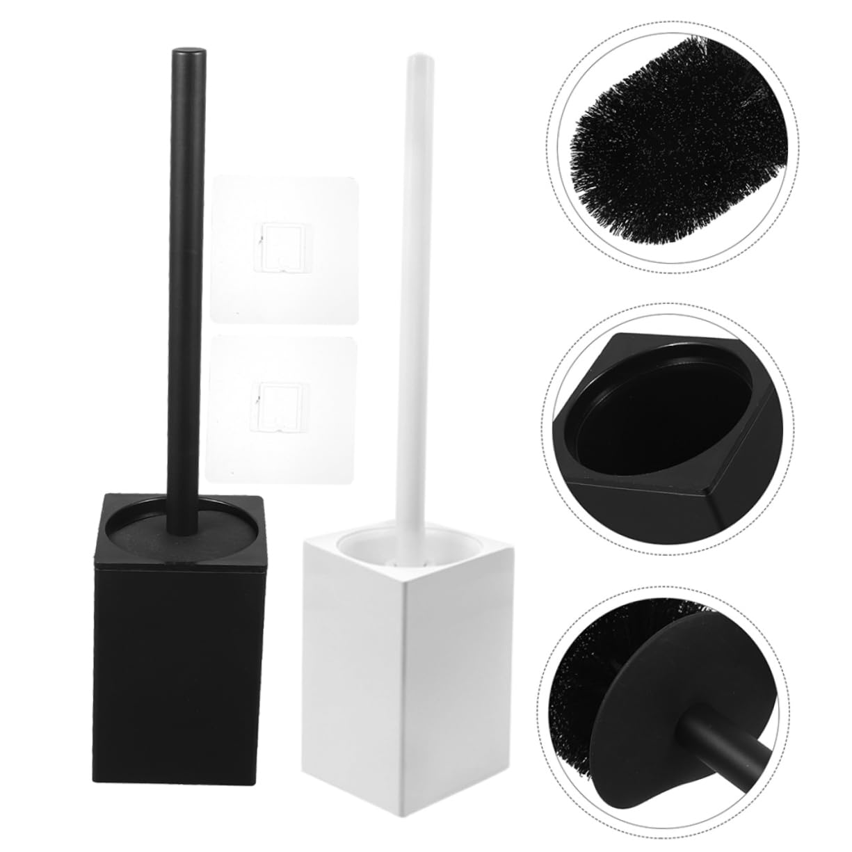 Wand Toilettenbürste mit Halter 2 Satz Aluminium Kunststoff für Zuhause