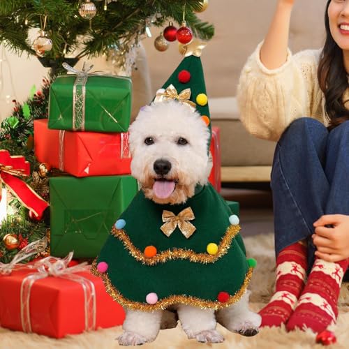 Disfraz Navideño para Perro con Capa y Sombrero S miniatura 3