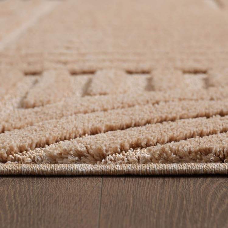 Tapis de salon antidérapant en jute rose contre les sols glissants