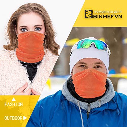 Image of Fleece Neck Warmer Windproof Winter Neck Gaiter for Men Women
