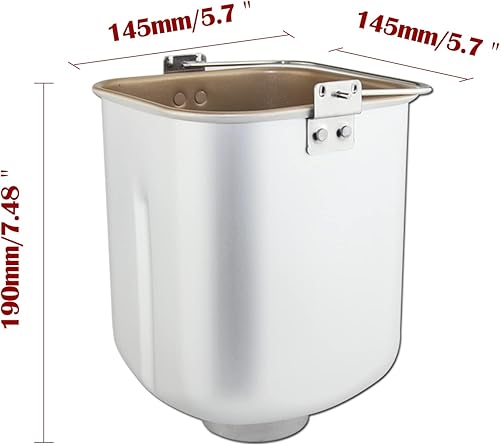 Miniatura 2 de Plato de pan Hogar Cubo de hornear Máquina de pan Placa Pan Hornear Pan Pan Máquina Piezas de la máquina de pan (cuadrado)