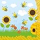 20 Servietten * SÜSSE Bienen * für Kinderparty und Kindergeburtstag | Biene Bee Honig Honigbienen Napkins Papierservietten Party Set