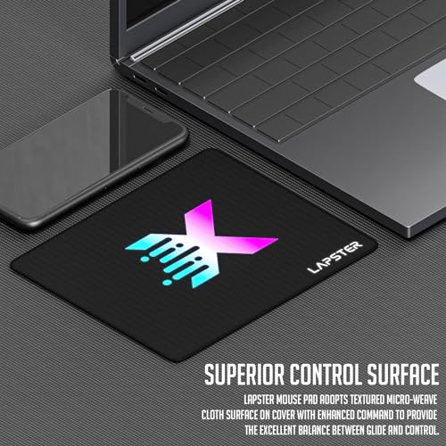 Lapster X Design Gaming Mouse pad, Non-Slip Rubber Base Mouse Pad, with Antifray Stitched Embroidery Edges (220X190X3MM) - Image 3