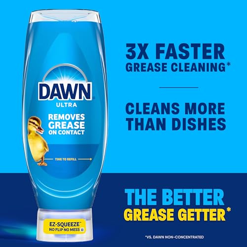 Dawn Ultra EZ Squeeze Dish Soap, Dishwashing Liquid, Tough Grease Removal, Apple Blossom, 22oz (Pack of 3) - image 3