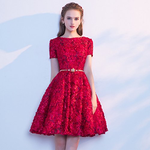 Robe de soirée courte élégante pour banquet et graduation étudiante