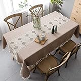 【Apropiado】 Adecuado para el estilo de hogar de la mayoría de las personas. Los manteles son adecuados para mesas de comedor, mesas de café, mesas de almacenamiento, etc., picnics al aire libre en interiores o jardines.