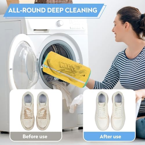 Shoe Washing Machine Bag Reusable Laundry Shoe Bags with Invisible Zipper for Deep Clean & Washer Protection – Fits All Sneakers, Running & Kids Shoes2