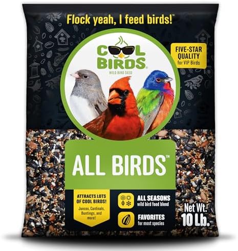 best bird food for white fronted amazons that will surprise you 8 Cool Birds All Birds Wild Bird Seed – 10 lb. Classic Blend with Black Oil Sunflower, White Millet, Safflower, Peanuts & Sunflower Hearts – Balanced Bird Food for Outside Feeders