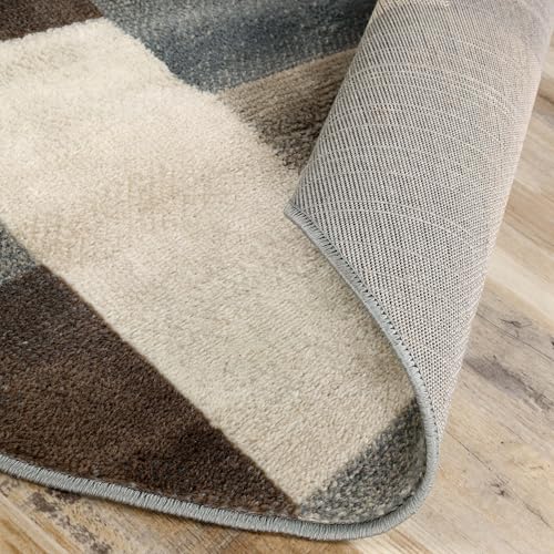 Tapete decorativo superior interior redondo 8' gris miniatura 3