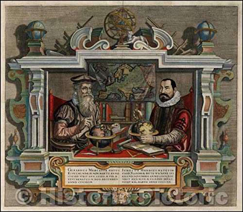 Historic Map - Gerardus Mercator, 1610, Coletta Hondius v1 44in