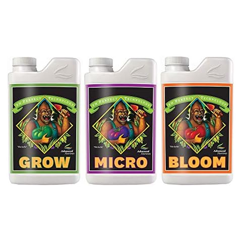 Advanced Nutrients pH perfect Grow, Micro, Bloom 4L, 3-Part Base Nutrient, 4 Liters Each Cover