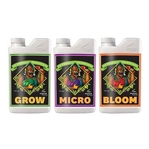 Advanced Nutrients pH Perfect Grow, Micro, Bloom 4L, 3-Part Base Nutrient, 4 Liters Each : 4 Liters Each