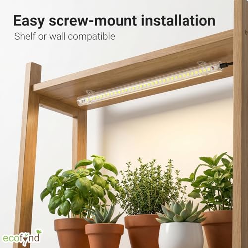 Image of ecofynd Aira3 2 Years Warranty Grow Light for Indoor Plants (Seedlings & Leafy herbs), White Spectrum Auto On /Off Automatic Timer, 3 Head 10 Watt LED Artificial Sunlight, 1.8M Wire Type C Connector