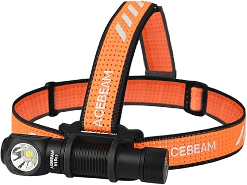 ACEBEAM Linterna frontal de trabajo, H15 2.0 multifuncional 90 grados de ángulo recto linterna de cabeza 2800 lúmenes altos LED USBC recargable con