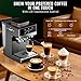 TENKER Espresso Machine with Grinder, 20 Bar Coffee Machine with Milk Frother for Home, All-in-One Stainless Steel Coffee Maker to Make Latte, Cappuccino, Hot or Cold Brew Iced Coffee