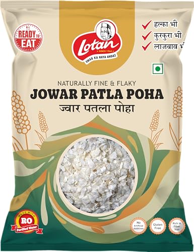 Lotan Jawari Patla Poha | Light & Crispy Jowar Flakes | Healthy Millet Snack | Perfect for Namkeen, Chivda & Snacks | Hygienically Packed