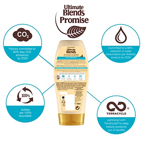Garnier Ultimate Blends Argan Oil and Almond Hair Conditioner, 360ml - Image 3