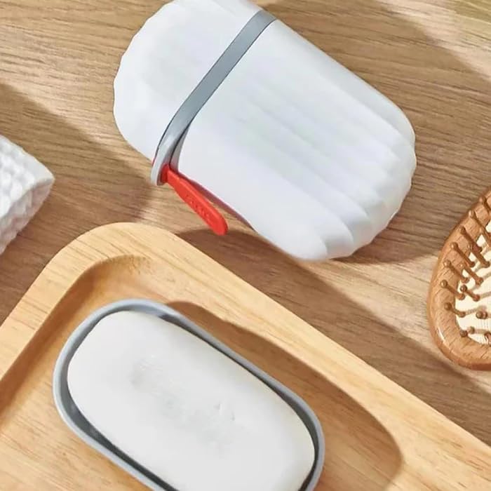 Image of Stylish Leakproof Travel Soap Box Bathing Soap Case Travelling Mini Soap Box Travel Portable Soap Box Travel Durable and Compact for Home, Bathroom, and Hiking.