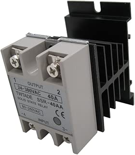 TWTADE SSR-40 AA 40A AC 80-250V to AC 24V-380V SSR Solid State Relay + Heat Sink - coolthings.us