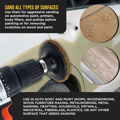 Dura-Gold DUR 3QCA-COARSE 3 Inch Diameter Surface Conditioning Discs Brown Coarse Sanding Grit (Box Of 25) - R-Type Quick Change Roll Lock Connection thumb #3