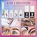 Brow Lamination Kit 4 in 1 | Black, SUNSENT Lash Lift and Perm Kit, Instant Eyelash and Eyebrow Quick Perm Lift For Eyelash Growth 12-weeks Long Lasting, KERATIN Safe Use for Home Salon, 42 Piece Set