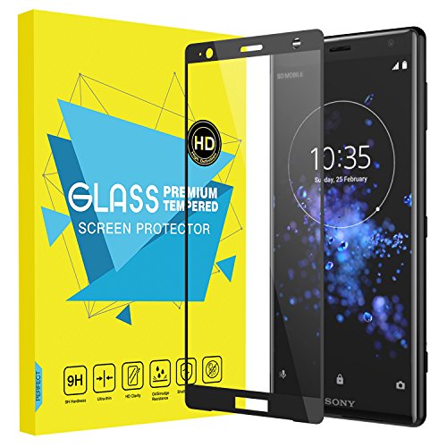 MoKo Sony Xperia XZ2 Screen Protector, [Scratch Terminator][2.5D Full Coverage] 9H Hardness Tempered Glass Protector Ultra Clear Film for Sony Xperia XZ2 5.7