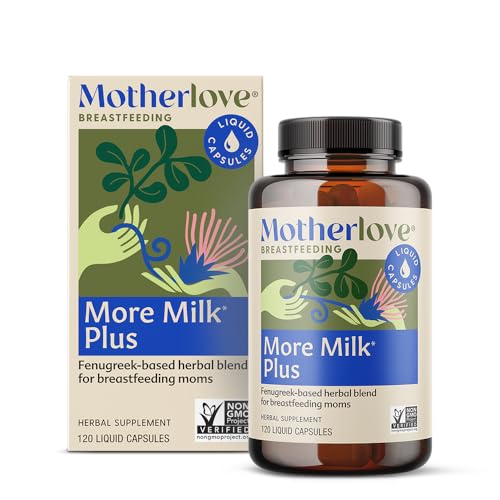 Image of Motherlove More Milk Plus (120 Capsule Value Size) Fenugreek-Based Lactation Supplement to Support Breast Milk Supply—Non-GMO, Organic Herbs, Vegan, Kosher, Soy-Free