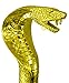 Nicky Bigs Novelties Snake Staff Gold Black 49 in Voodoo Cobra Snakes Cane Anibus Egyptian Ankh Pharaoh Staffs Wizard Witch Scepter Wand Halloween Cosplay Costume Accessory Adjustable Size for Adults