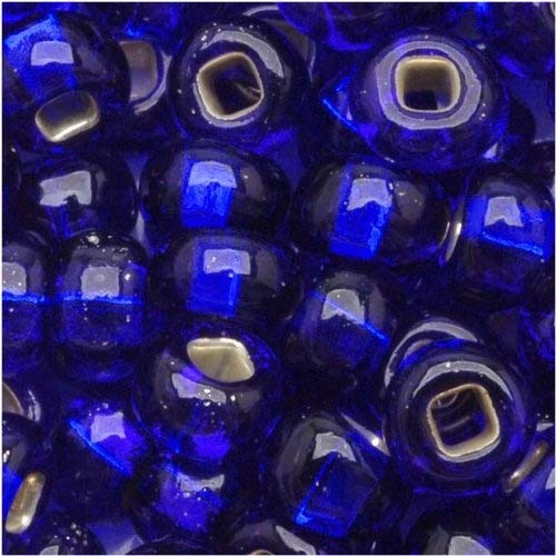 Jablonex Czech Seed Beads 6/0 Cobalt Blue Silver Lined (1 Ounce)