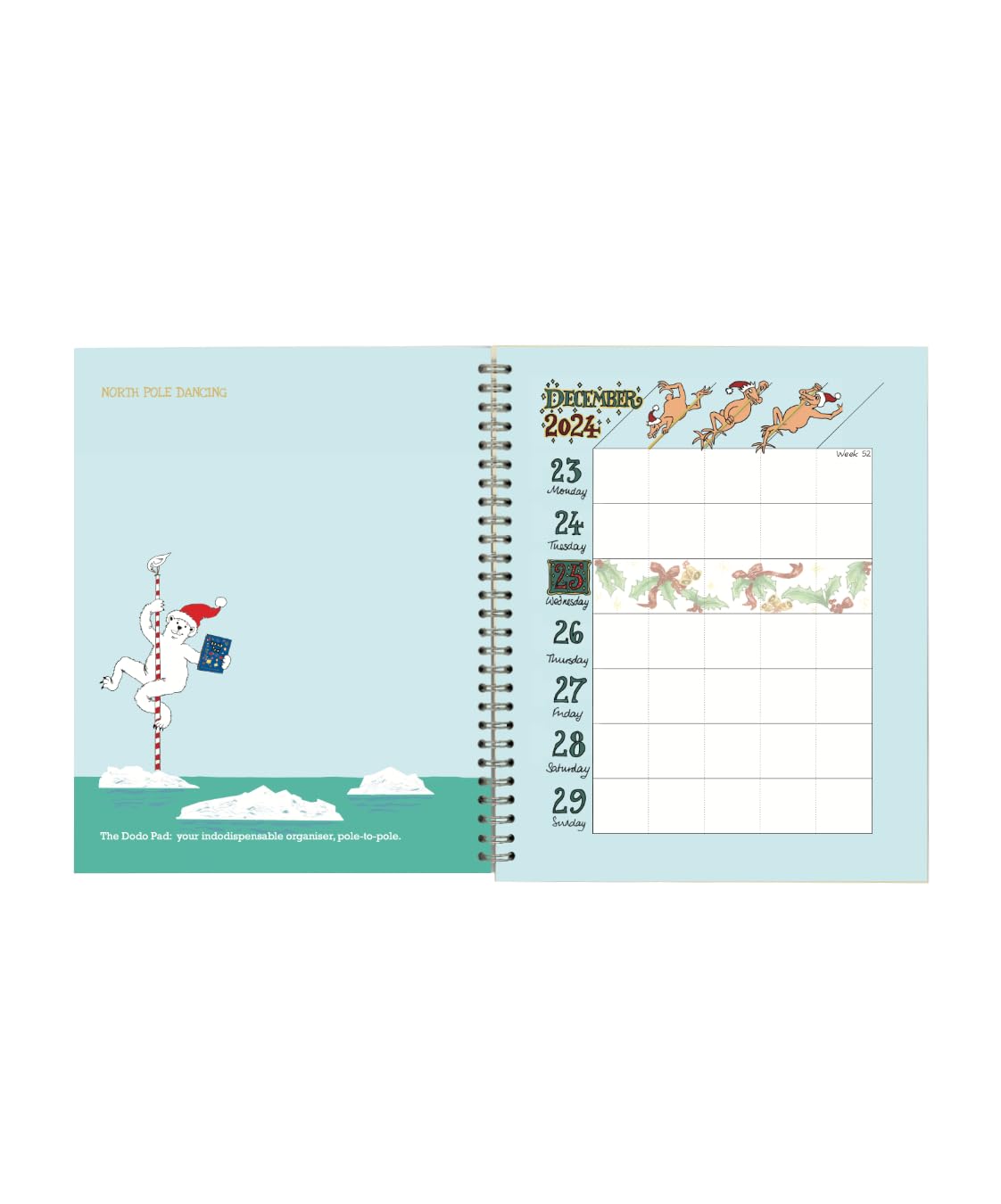 Dodo Pad Original Desk Diary 2025 - Week to View, Calendar Year Diary: A Diary-Organiser-Planner Book with space for up to 5 people/appointments/activities. UK made, sustainable, plastic free