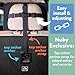 Nuby x Safe in the Seat Backseat Baby Mirror - Shatter-Resistant Car Mirror with Tether Anchor Strap - Fits Most Headrests for Rear-Facing Baby Monitoring