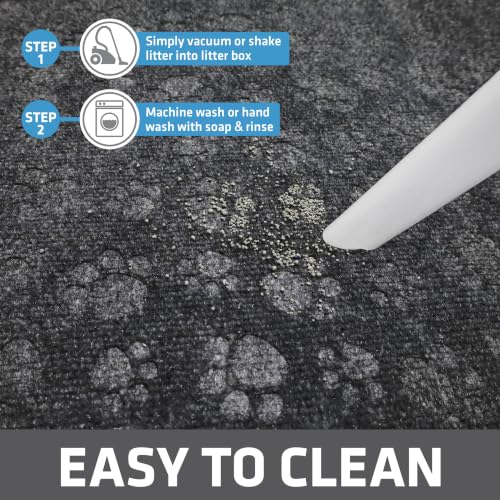Image of Drymate Cat Litter Box Mat, Litter Trapping Mat, Black, 28x34 XL