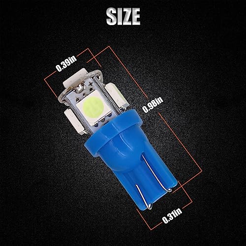 image for AICEL LED Light Bulb for Car, T10 LED Bulb 5SMD 5050 Chips, Replacemen