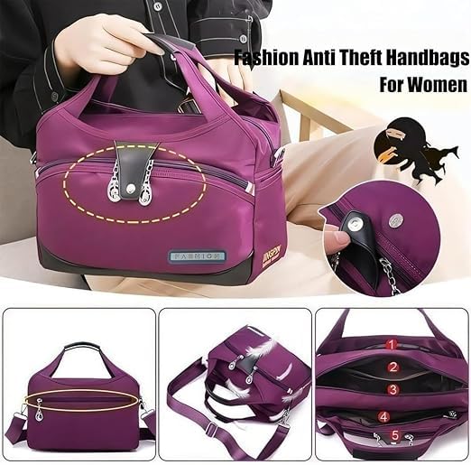 Blaciokamith Soft Side Lightweight Underseat Tote Bag, Blaciokamith Tote Bag, Multi-pocket Waterproof Handbag Crossbody4