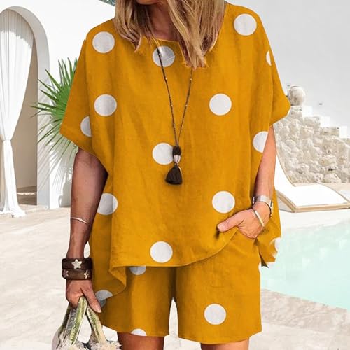 Linen Short Sets for Women 2 Piece Linen Outfits Linen Short Suits Summer Short Sleeve Linen Shirts Linen Shorts Sets3