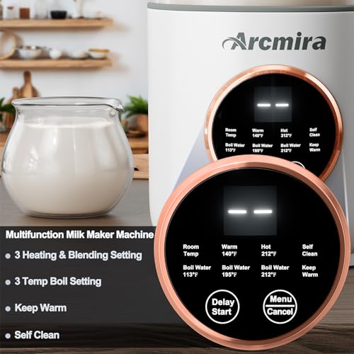image for Arcmira 8 in 1 Automatic Nut Milk Maker, 10 Blade 35 oz Homemade Oat, 