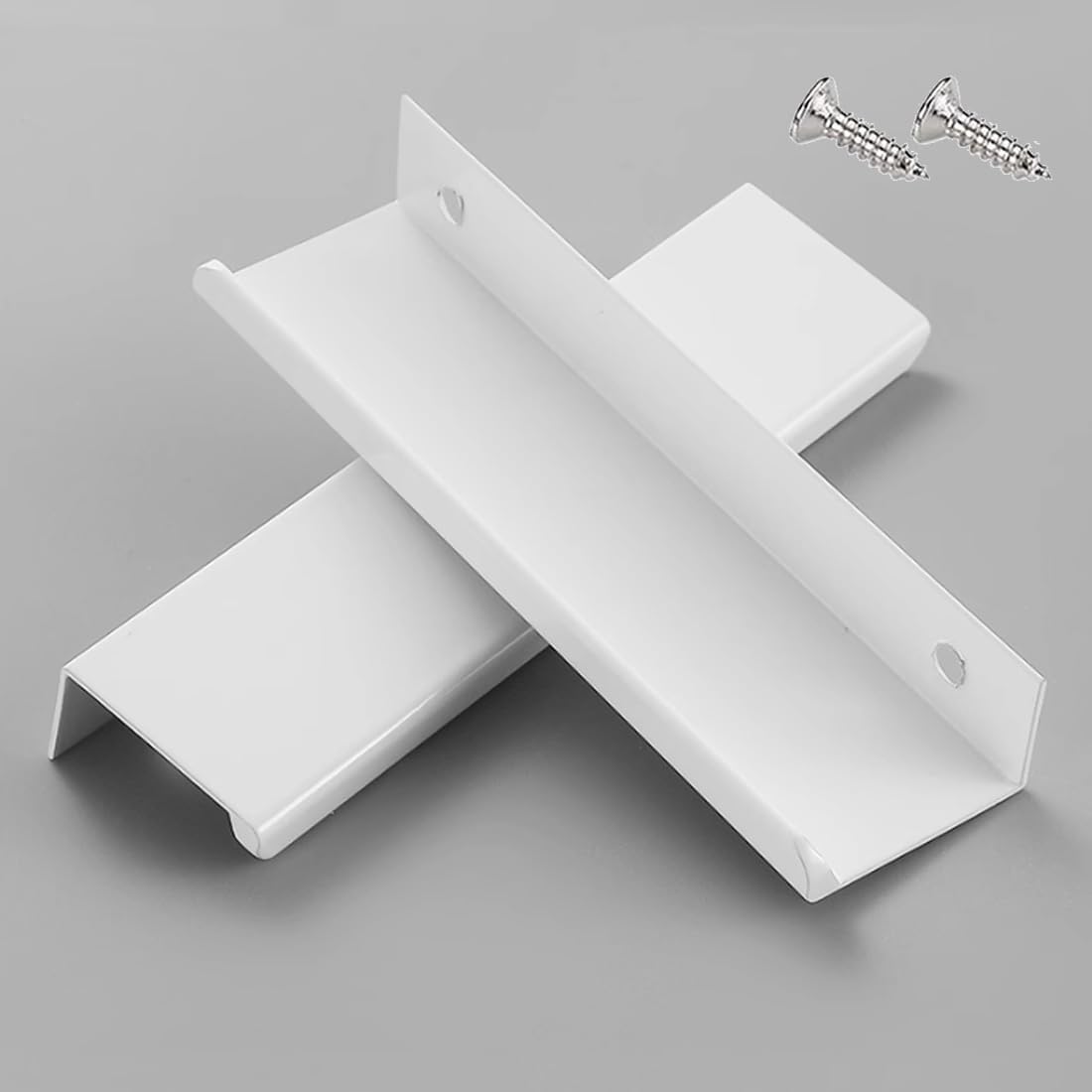 Drawer Pulls,4pcs Finger Edge Pull Concealed Handle Aluminum,Cupboard Handles 150mm for Home Kitchen Door Drawer Cabinet,Shoe Cabinets, Bedside Tables,Dresser