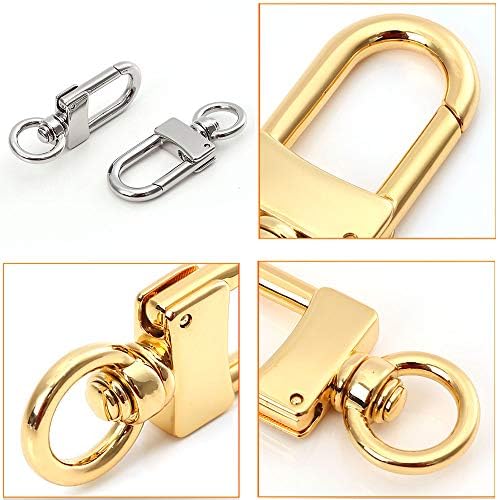 32PCS Metal Lobster Claw Clasps for Keychain Rings Multicolor Swivel Lanyards Trigger Snap Hooks Strap for Bags DIY Crafts Jewelry Making Accessories, 34x14x6.5mm (16 Colors)